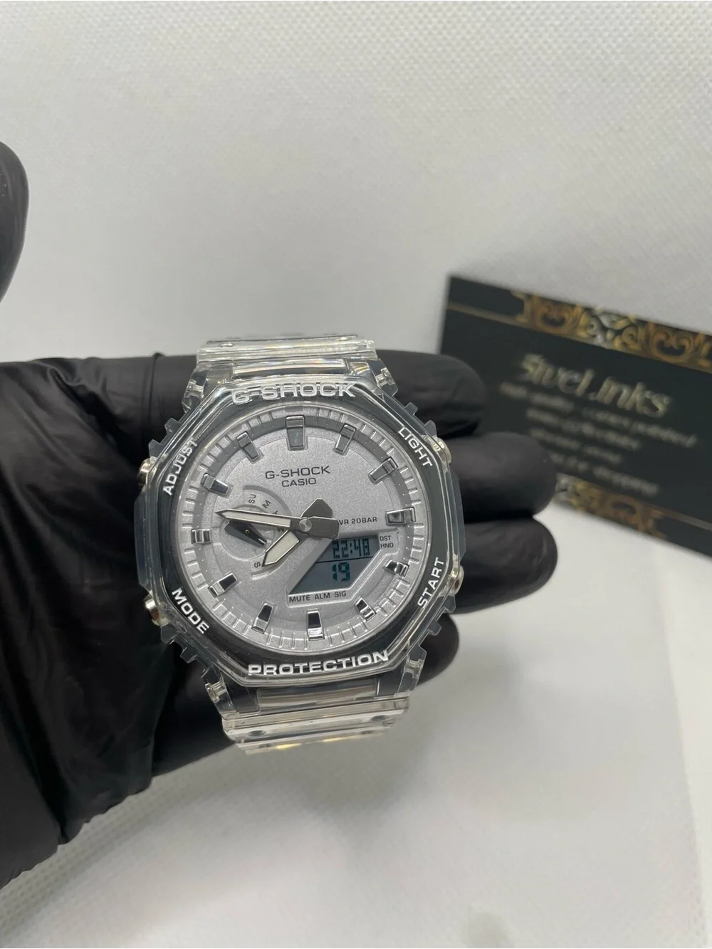 G-Shock Clear Resin Analog-Digital Watch - Silver & Transparent